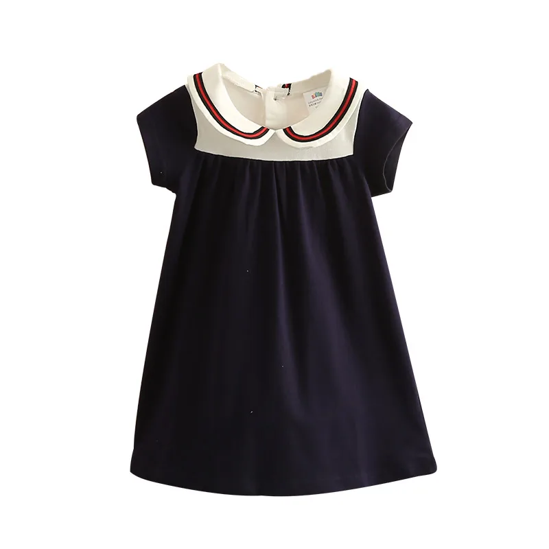 Детское платье с кукольным воротником Новинка лета 2019 детская одежда для девочек