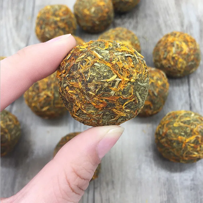 Calendula 2 шт хомяк Жевательная трава мяч веревка для чистки зубов висячая молярная игрушка для попугая хомяка шиншилла кролик морские свинки 29 - Цвет: Calendula