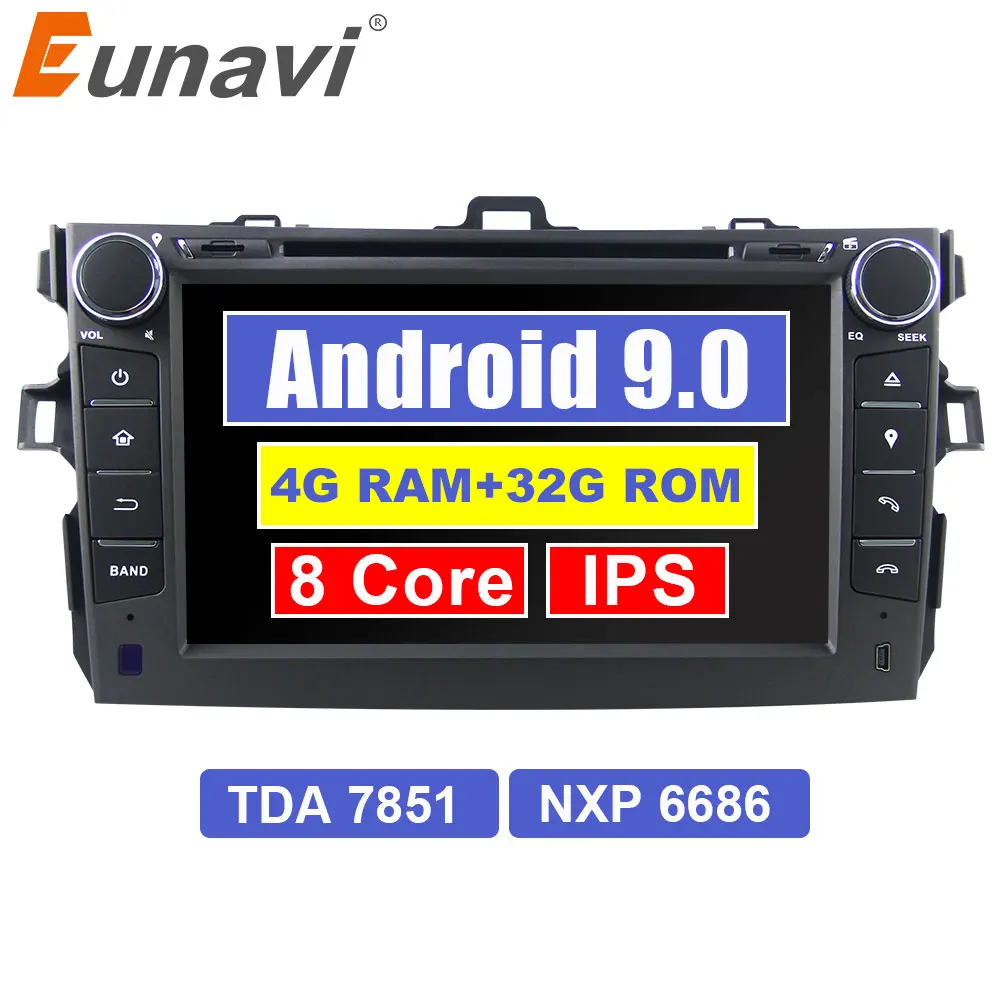 Eunavi 2 din Android 9 0 автомобильный dvd плеер gps для Защитные чехлы сидений сшитые