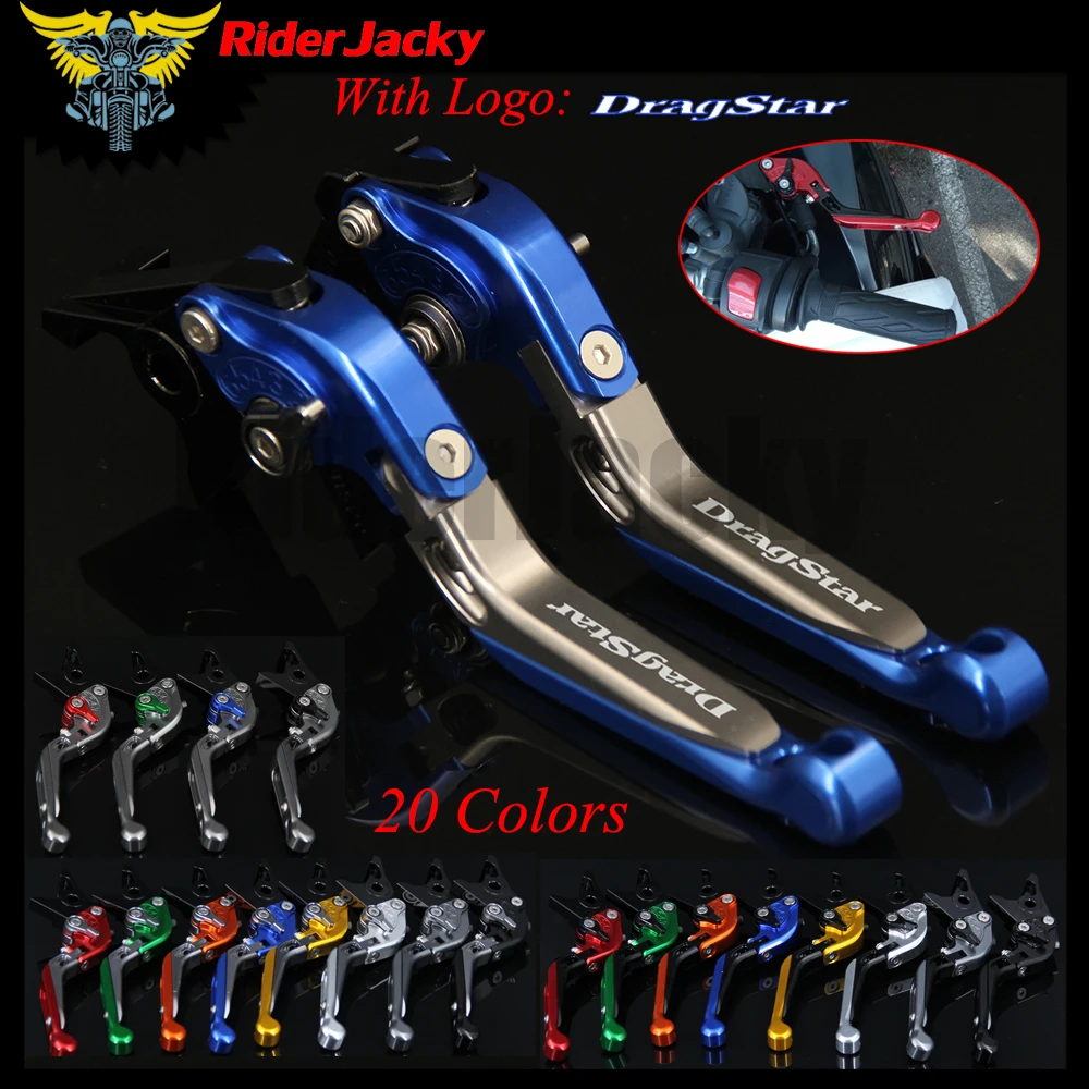 Рычаги тормозной муфты RiderJacky с логотипом Dragstar для мотоцикла ЧПУ Yamaha XVS650 DRAGSTAR