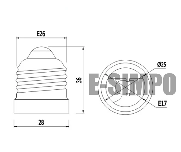 15 PACK E26 E17 адаптер в преобразователь держателя лампы Утверждение UL Z1026|lamp holder