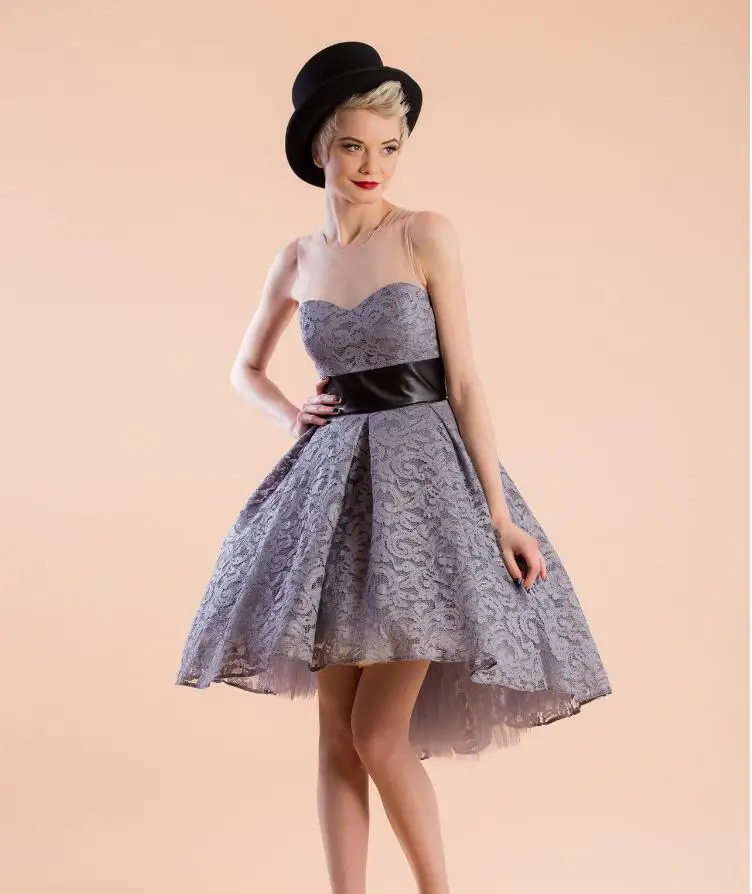 Модные женские Высокая Талия платье с фатиновой юбкой Кружево полный круг Новый