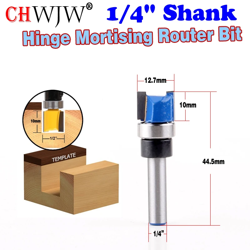 1 шт. 1/4 &quotхвостовик шарнир Mortising Edge триммер фрезерный бит 1/2&quot W X 10mmH