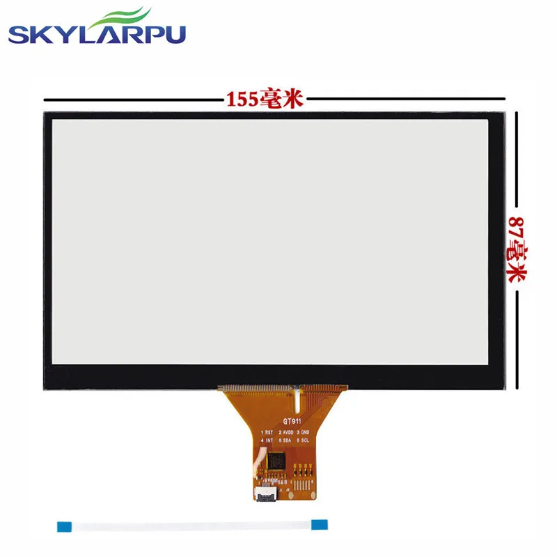 Skylarpu новая емкостная сенсорная панель 6 2 дюйма 155*87 мм для 1024x600 GPS Android Сенсорный