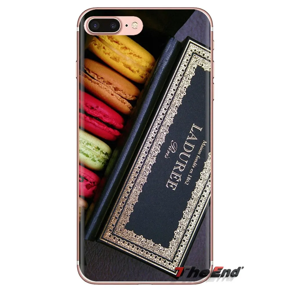Transparent Soft Covers dessert ice cream laduree Macarons For iPod Touch Apple iPhone 4 4S 5 5S SE 5C 6 6S 7 8 X XR XS Plus MAX |