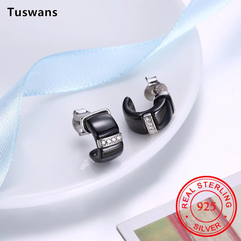 Женские серьги гвоздики из серебра 100% пробы с цирконом|silver stud earrings|sterling silver