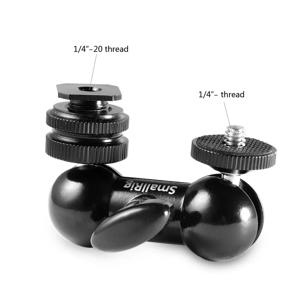 Двойная шариковая головка SmallRig с адаптером холодного башмака и винтом на палец