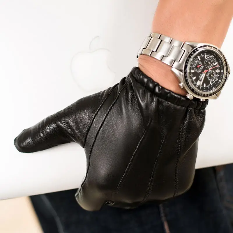 저렴한 Highshine 프라임 클래식 남성 경찰 장갑 슬림 피트 전술 복장 장갑 Chauffeur 진짜 Nappa 가죽 장갑 운전