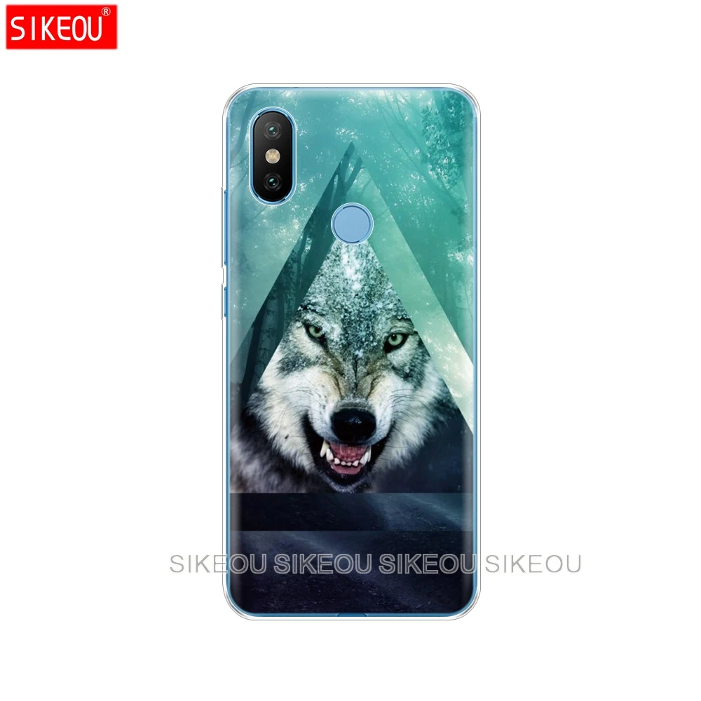 Силиконовый чехол для телефона Xiaomi Mix 2 S Mi с волком тигром львом леопардовым