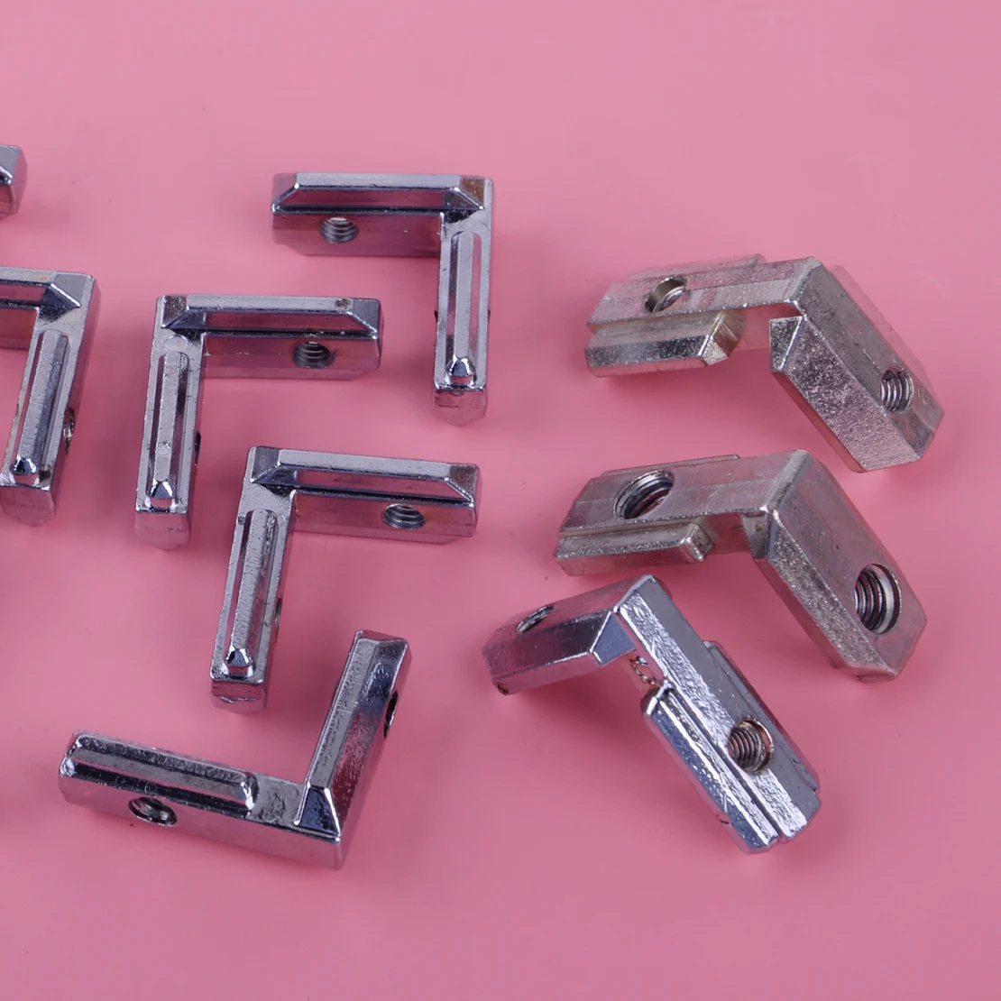 

LETAOSK 10pcs T Slot L-Shape Type Interior Joint Angle Bracket Corner Connector for 8/10mm Aluminum Extrusion
