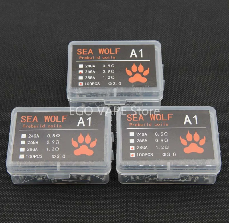 Электронная сигарета SEA WOLF RDA RBA RTA проволочная катушка NI80 готовые катушки 24 26 28AWG A1