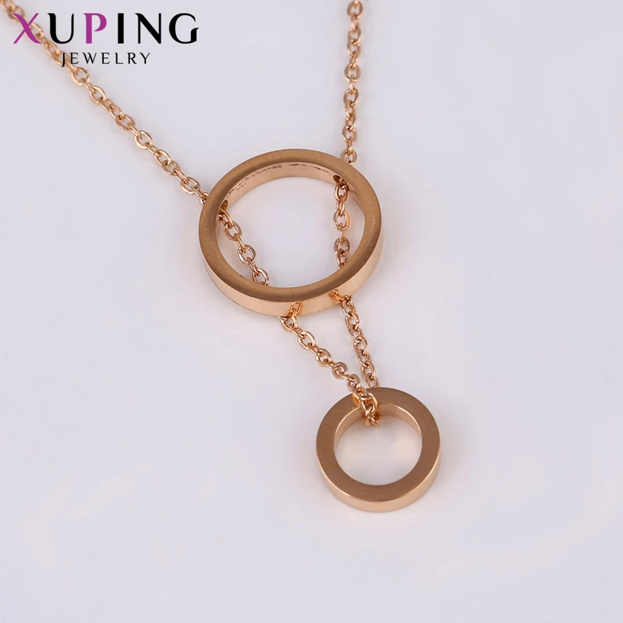 Xuping модное ожерелье для пары покрытое розовым золотом ювелирные изделия женщин