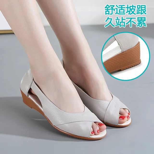 2021 г. Новые босоножки на танкетке Женская летняя обувь повседневные женские