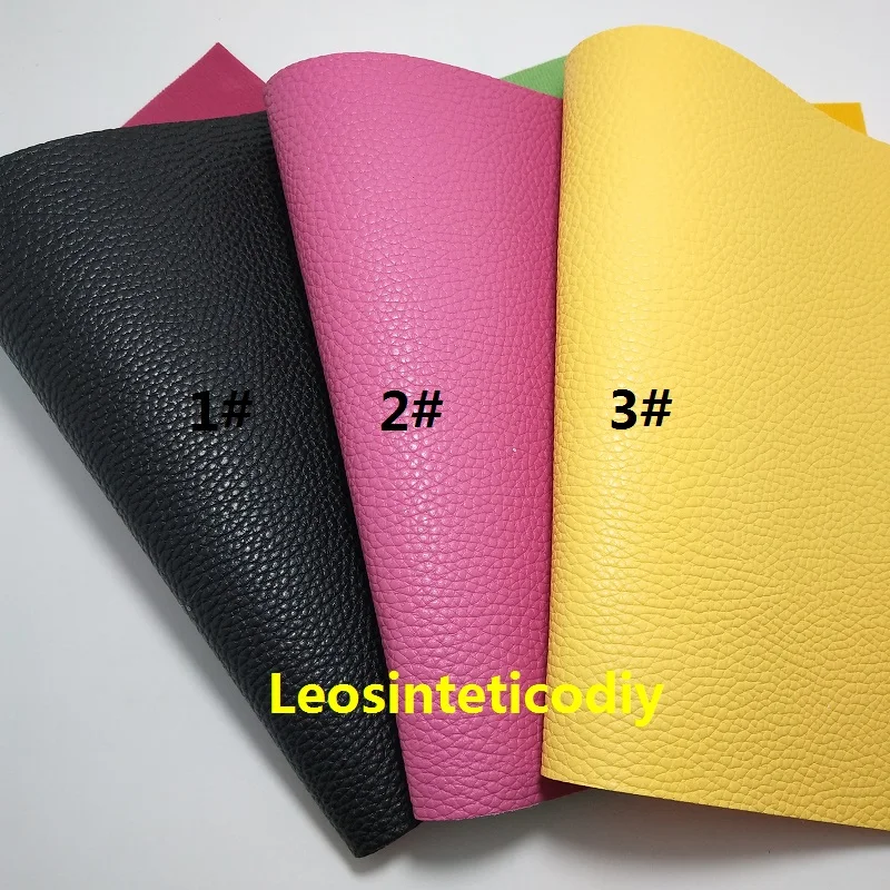 1PC 21X29CM Synthetic Letaher Cuero Sintetico Thick Lichi Grain PU Leather with Color Backing For Making Bows Accessories 8S40A | Дом и сад