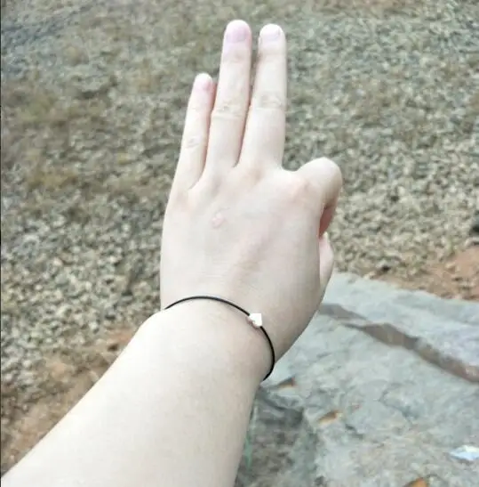 Браслет Шарм в форме сердца с кожаным ремешком|leather bracelet|charm braceletbracelet rope |