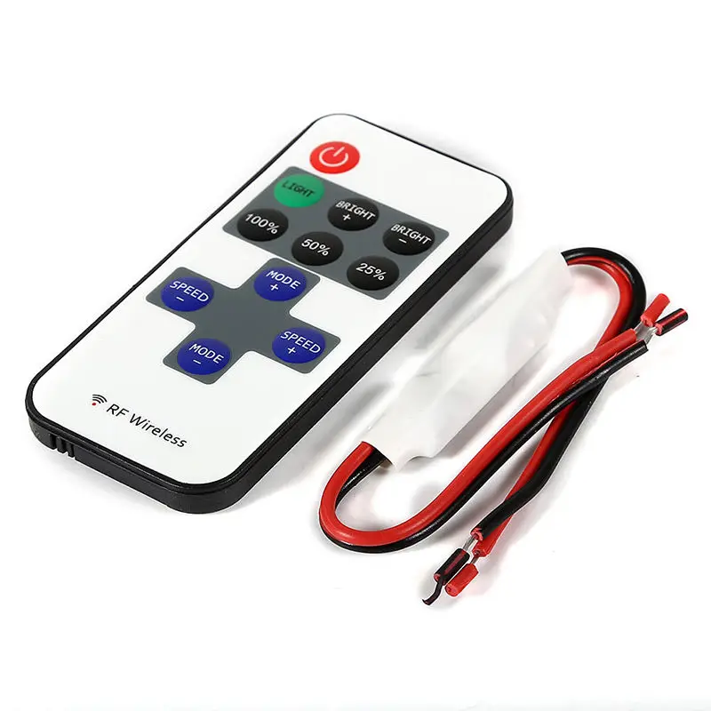 20pcs Mini DC12V Led Controller Dimmer 12A Wireless RF Remote to Control Single Color Strip Lighting 3528 5050 led strip | Лампы и