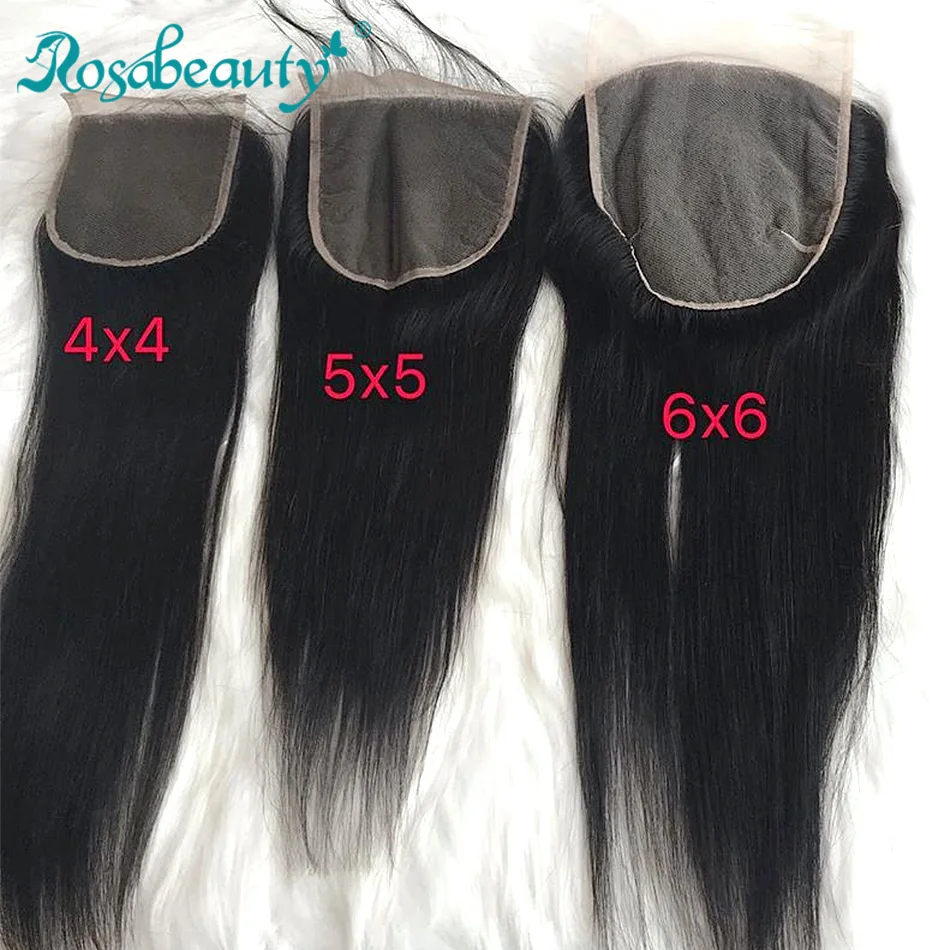 Rosabeauty прямые волосы на шнурках 6x6 5x5 4x4 HD натуральные человеческие Детские Волосы