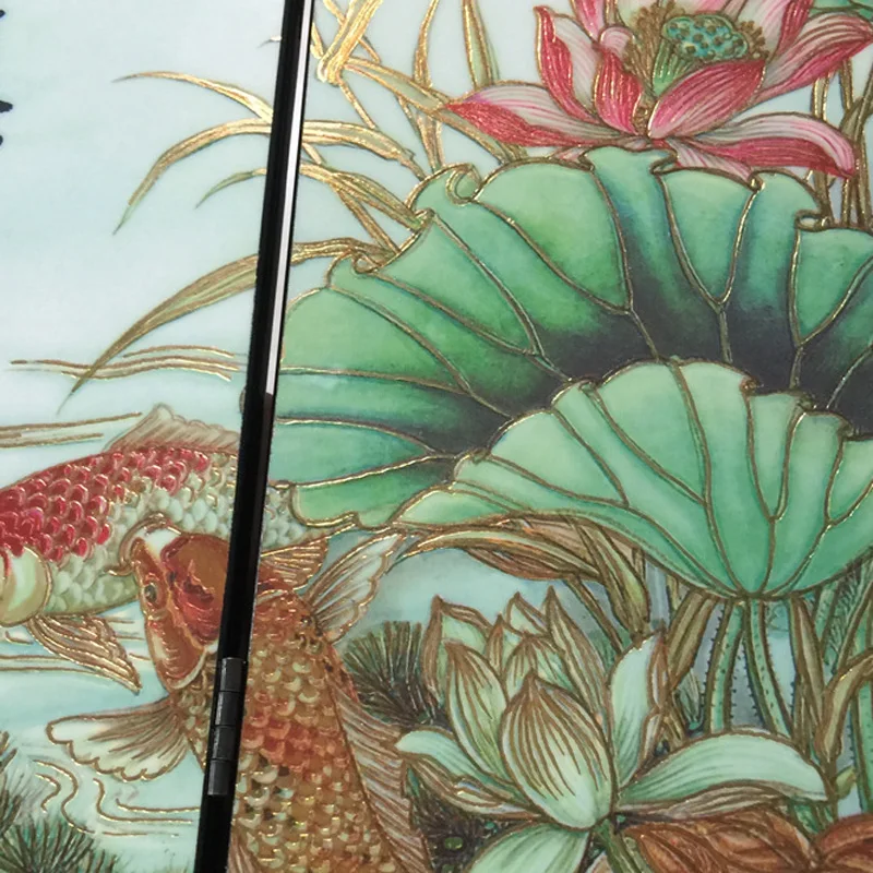 Настольные украшения китайское искусство ремесло лак мини складной экран дерево