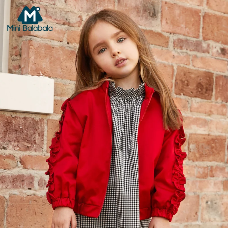 Новинка 2019 г. детская летная куртка Mini balabalaGirls весеннее детское ветрозащитное