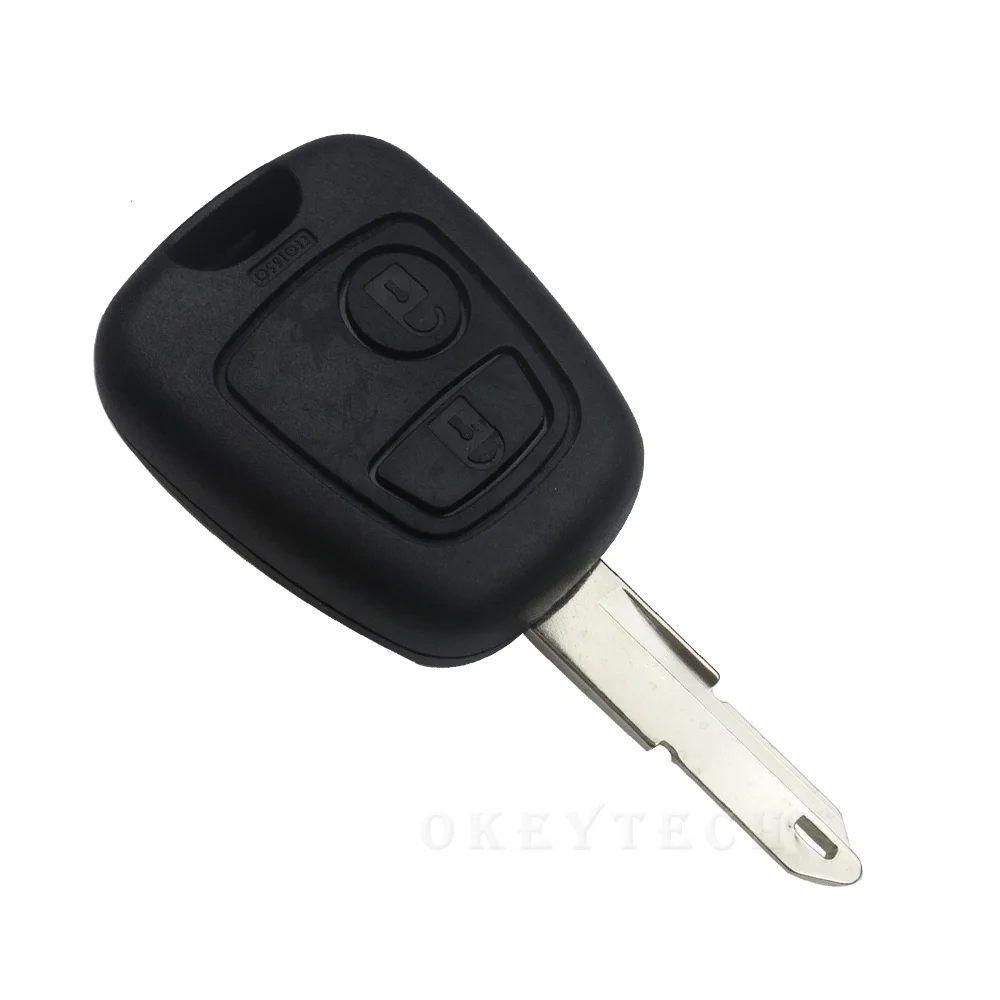 Ключ дистанционного управления OkeyTech 5 шт./лот 2 кнопки ключ для Peugeot 206 306 405 433 МГц ID46