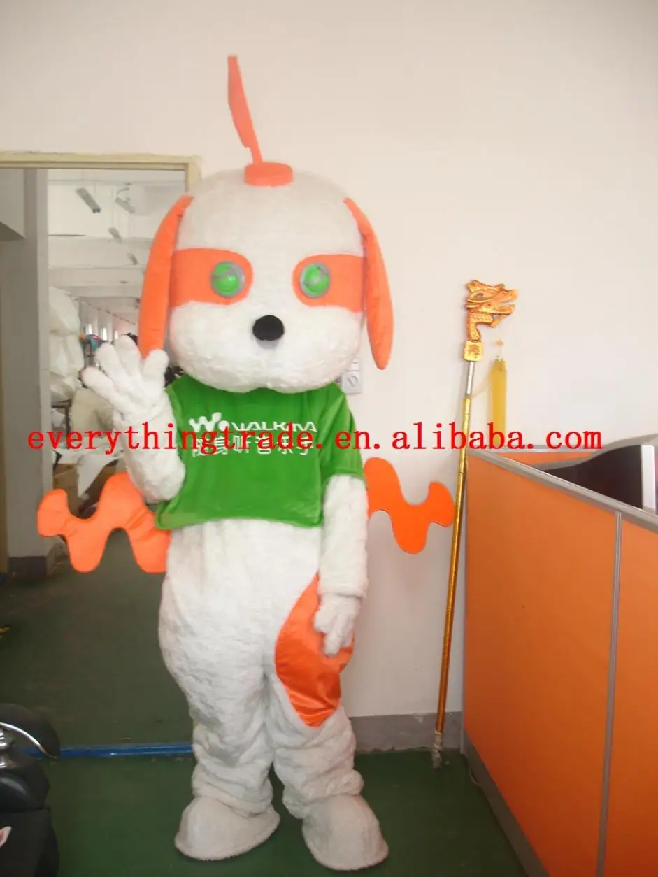 New 2014 Adult cartoon character lovely music dog Mascot Costume fancy dress party costumes adult size | Тематическая одежда и