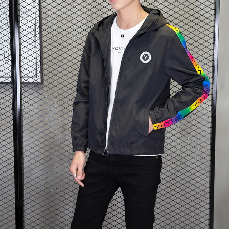 2019 куртка мужская бейсбольная кэжуал весна осень мода Slim Fit Мужская тонкие куртки