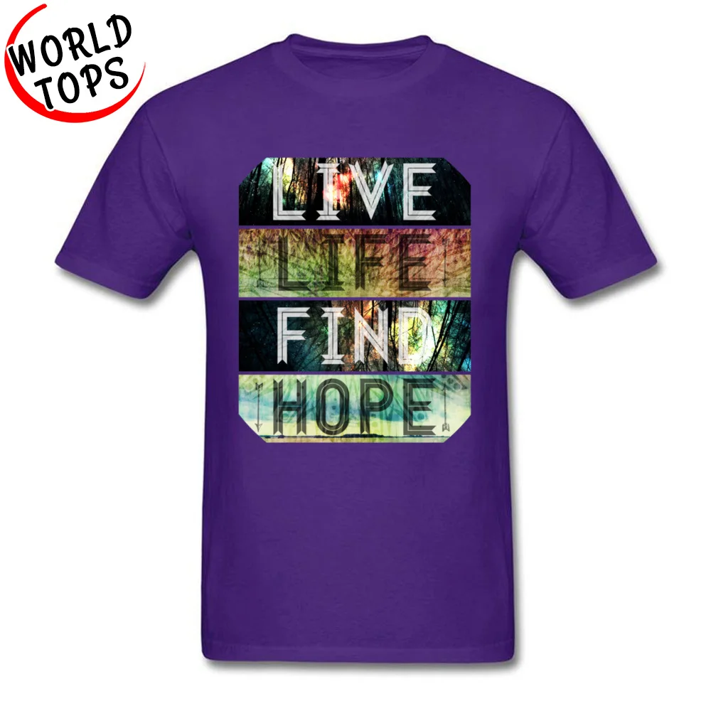 Live Life Find Hope бесплатная доставка мужские обычные топы футболка чистый хлопок с
