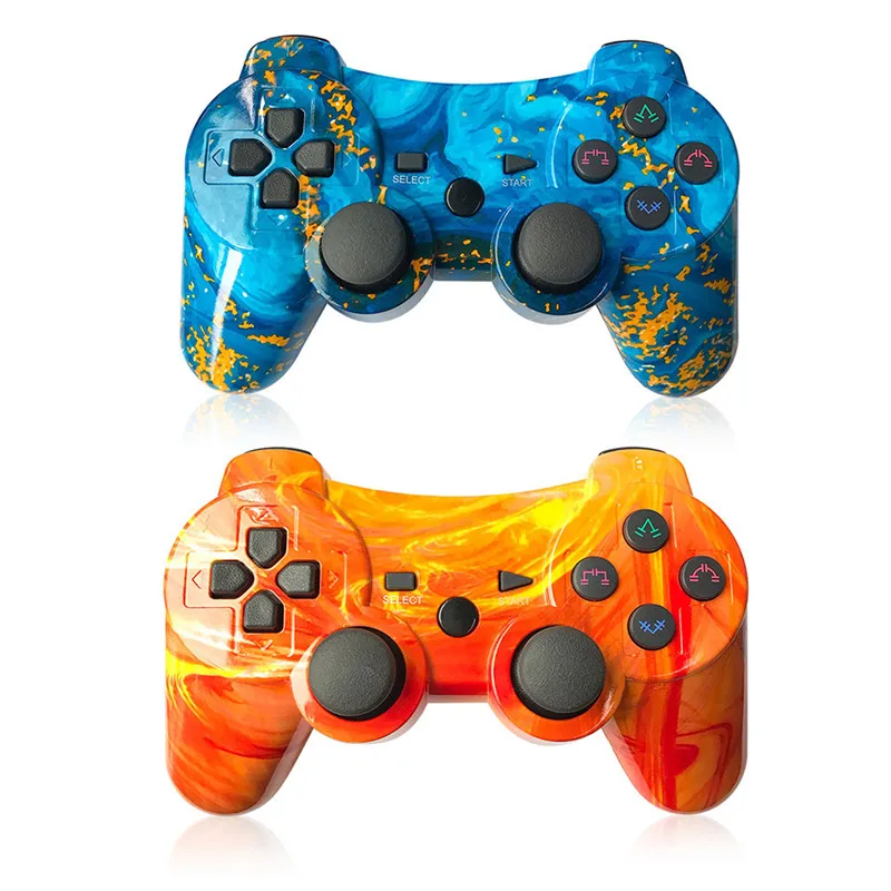 2Packs Bluetooth Беспроводной двойной шок джойстик геймпад для Playstation 3 Пульт дистанционного управления Sixaxis для PS3 контроллер 8bitdo m30 - Цвет: 2Packs
