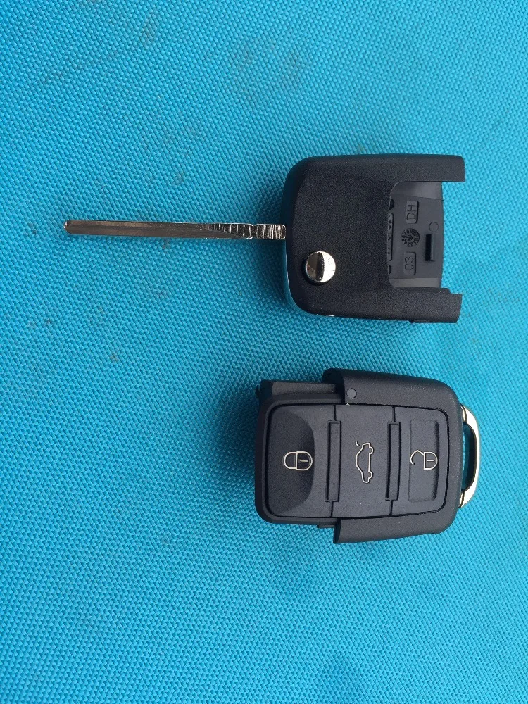 Для VWw для AUDI VW GOLF PASSAT BORA TOUREG SHARAN 2/3 пуговицы удаленное Брелок чехол Blade