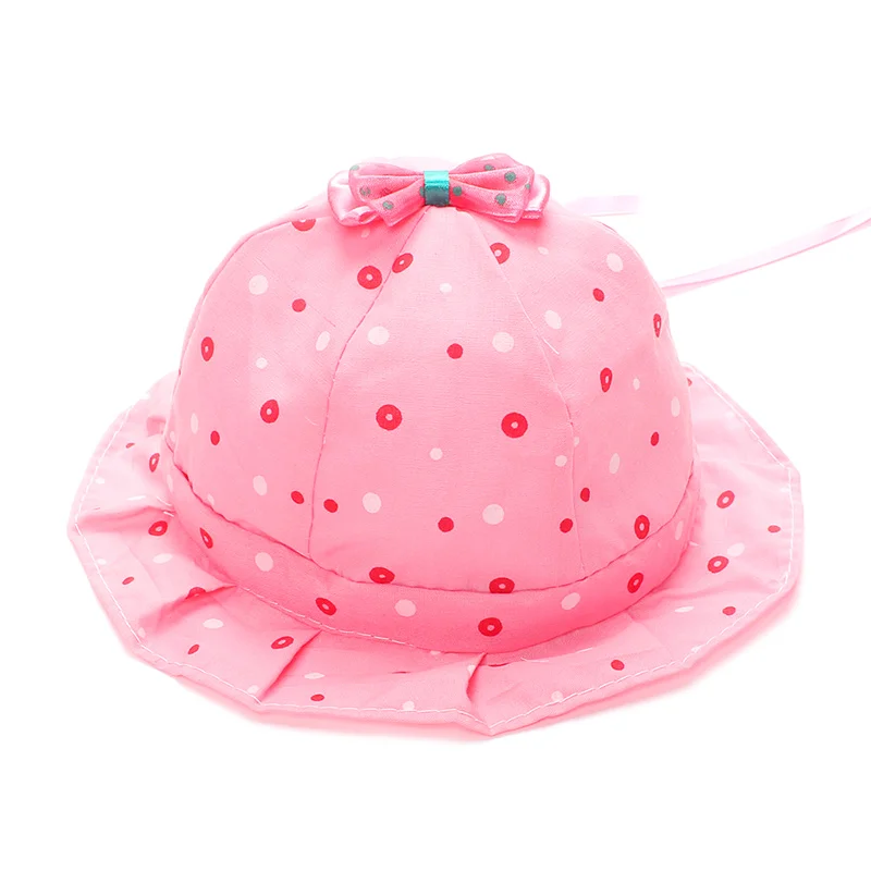 Panama Dot Newborn Hat Baby Cap With Bow Boy Girl Sun Cute Tire Beanies Soft Bucket Girls Clothing | Детская одежда и обувь