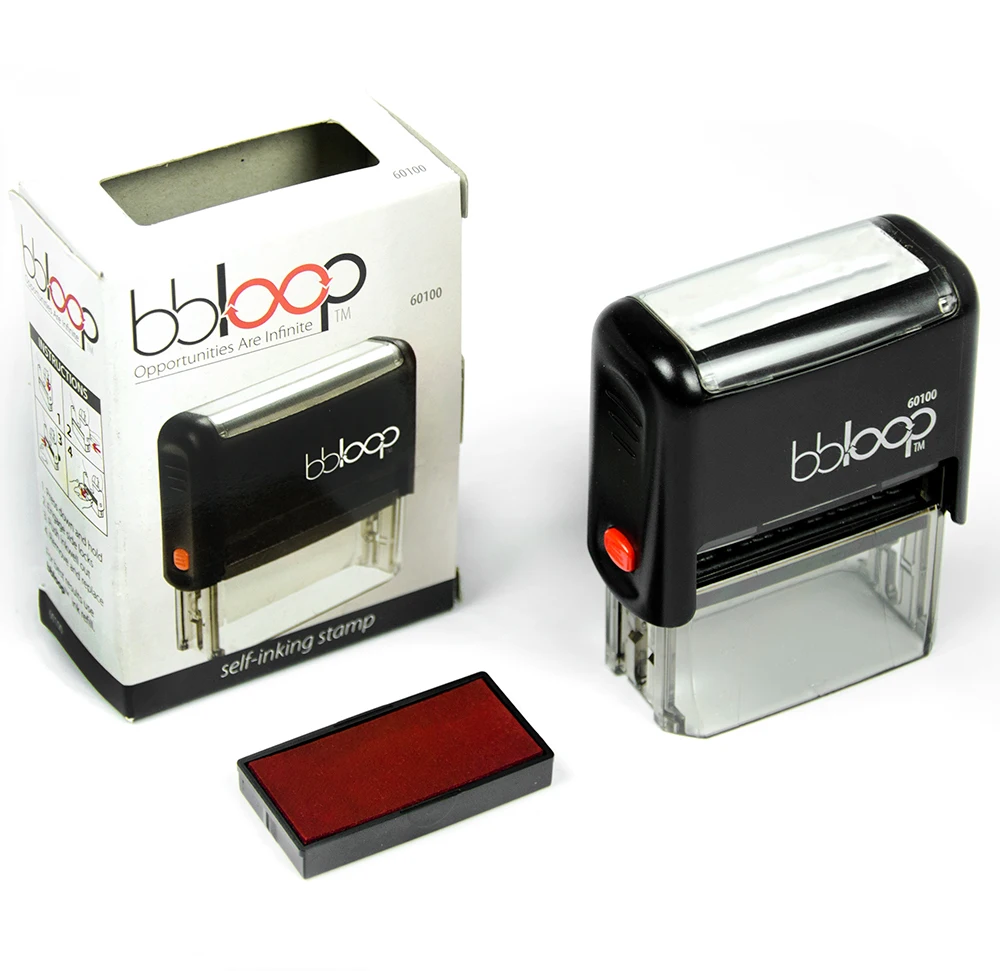 BBloop электронная почта контур с коробкой самозатухающий штамп прямоугольный