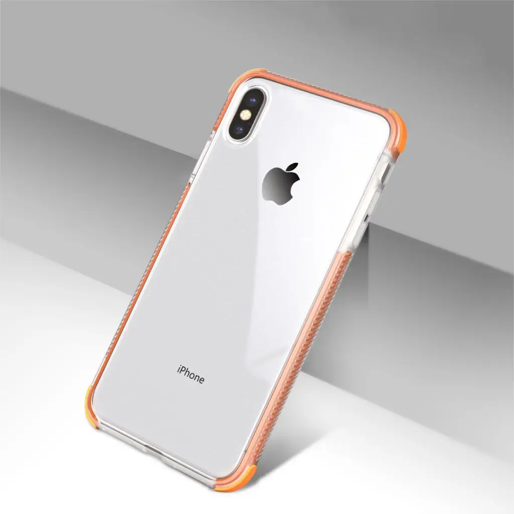 Двухслойный противоударный чехол для iPhone X 11 Pro XR XS MAX 10 7 8 6s 6 Plus Gasbag прозрачный