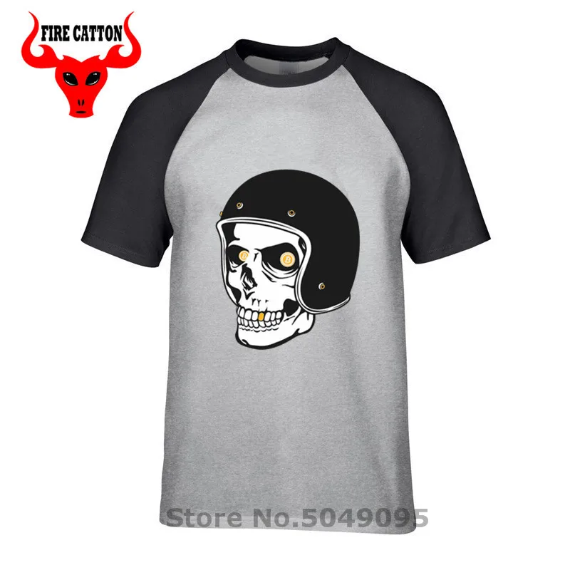 Комиксов Футболка Camiseta Hombre Биткоин ад Райзер футболка забавная Мужская с черепом
