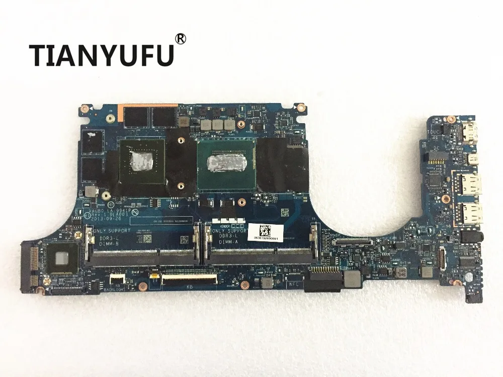 Материнская плата для ноутбука DELL Precision M3800 VAUB0 LA-9941P с процессором SR1PZ i7-4712HQ K1100M 2GB GPU, протестированная на
