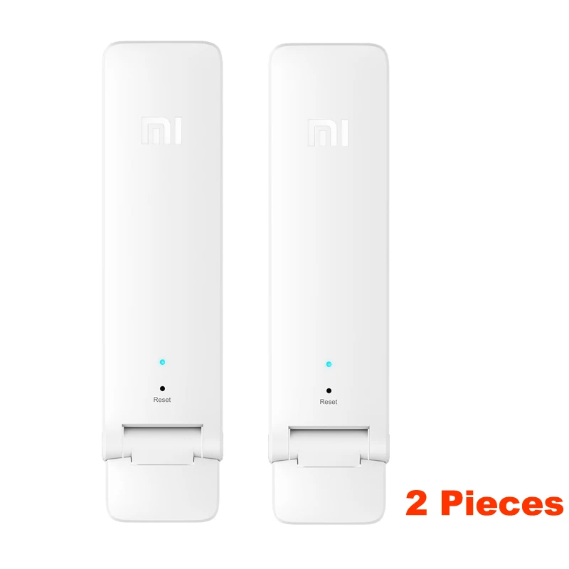 2 pieces Xiaomi wifi Repeater 2 усилитель расширитель 2 Универсальный Repitidor Wi-Fi удлинитель 300 Мбит/с беспроводной wifi Расширенный сигнал - Цвет: 2 pieces