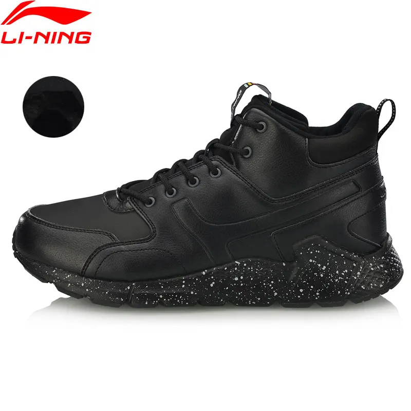 Li Ning/Мужская обувь стиль жизни вулкана Теплая Флисовая прочная нескользящая