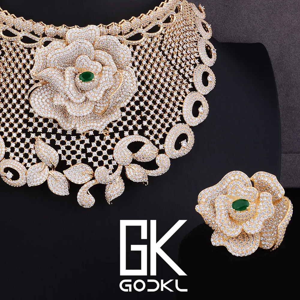 Женский комплект ювелирных изделий GODKI из фианита в нигерийском стиле для