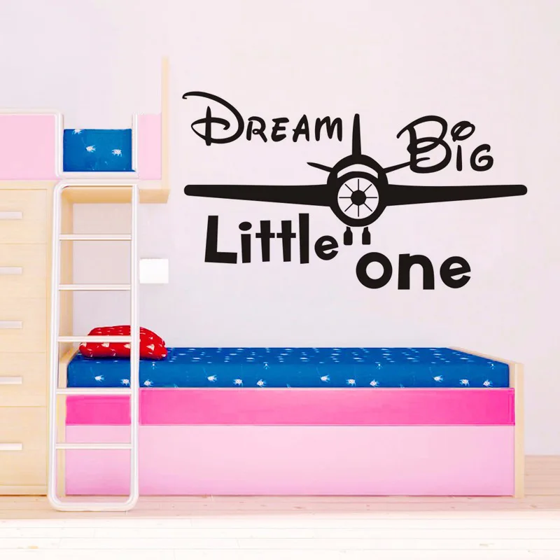 Виниловая настенная наклейка dream big little one с цитатами украшение для детской