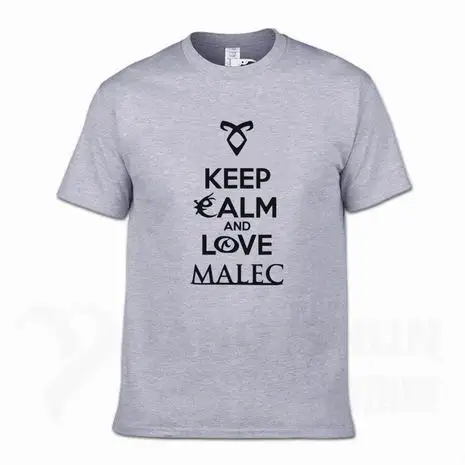 Keep Calm And Love Malec/Новинка года; футболка с охотниками в виде теней; модные летние топы 16 цветов; хлопковая хипстерская футболка с круглым воротником