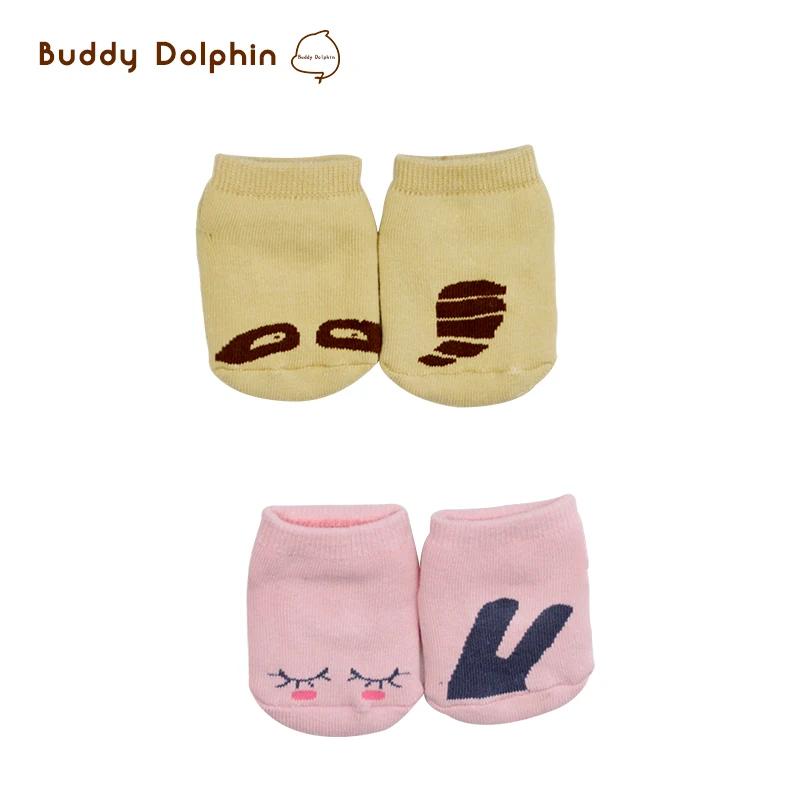 2 шт./лот Носки для новорожденных детей Infant Bebe мультфильм нескользящие носки