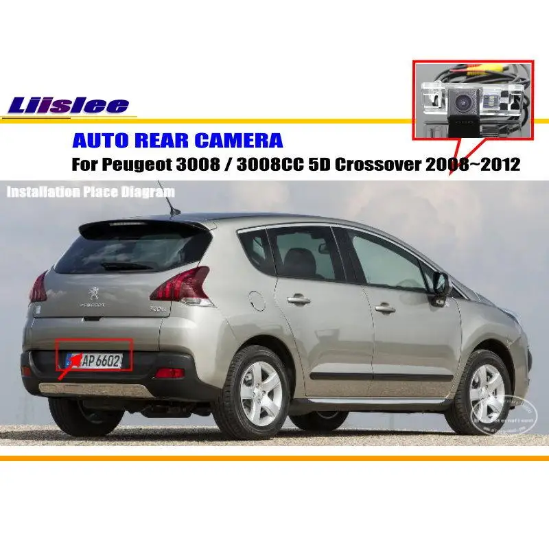 Автомобильная камера для Peugeot 3008 3008CC 5D кроссовер заднего вида парковочный