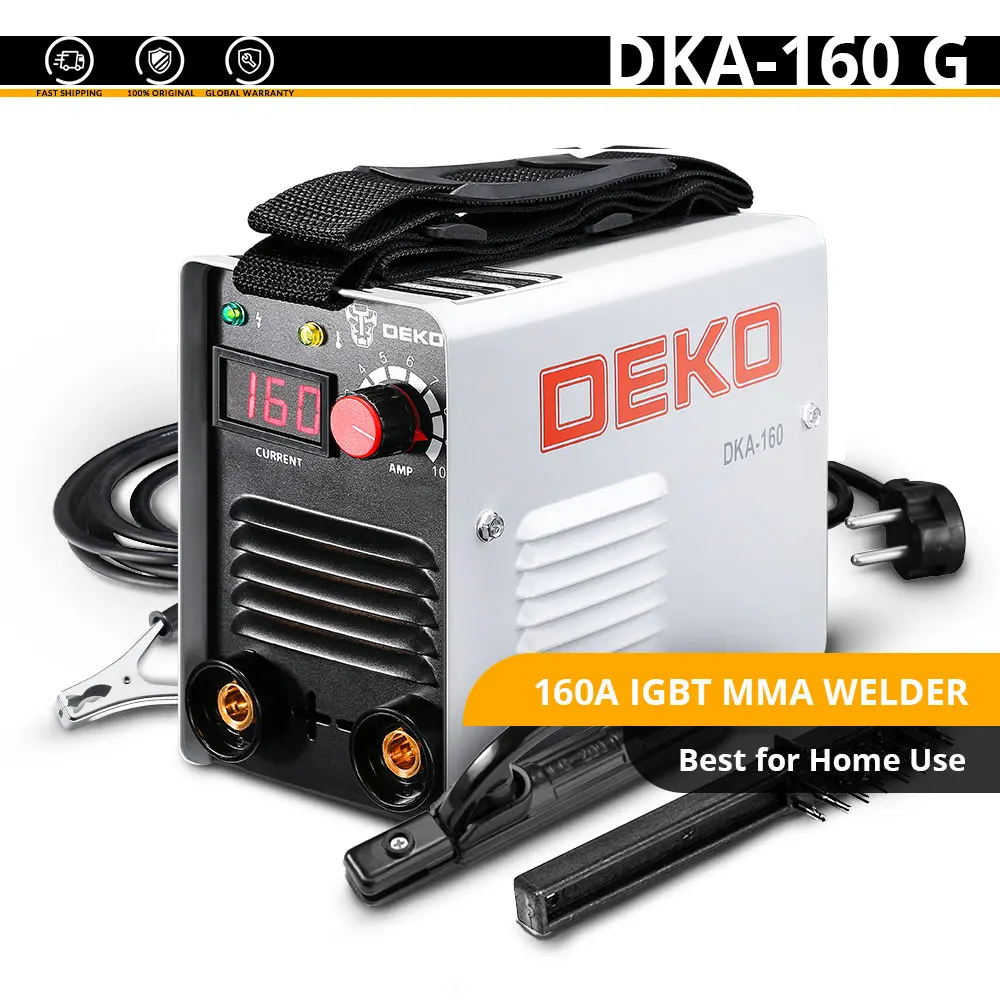 Обувь по заводским ценам DEKO DKA серии 220V IGBT MMA сварочный аппарат 120/160/200/250 ампер для новичка выбор домашнего Применение для дуговой сварки под флюсом - Цвет: DKA-160G