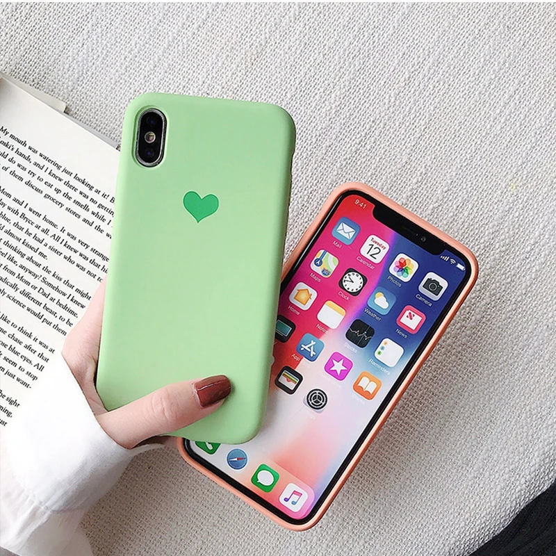Мягкий чехол с логотипом Love для iphone X 10 XR XS MAX 7 8 6 Plus 6s Модный Оригинальный