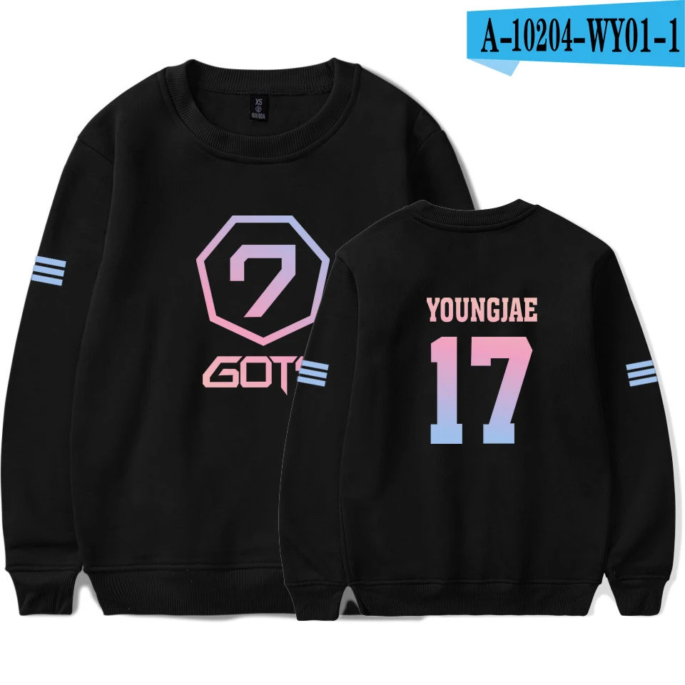 Color 3 Kpop GOT7 толстовки мужские и женские пальто Bambam Yugyeom Youngjae значок Джексон Jb Jinyoung получил 7 Толстовка пуловер с капюшоном топы - Цвет: Color 3