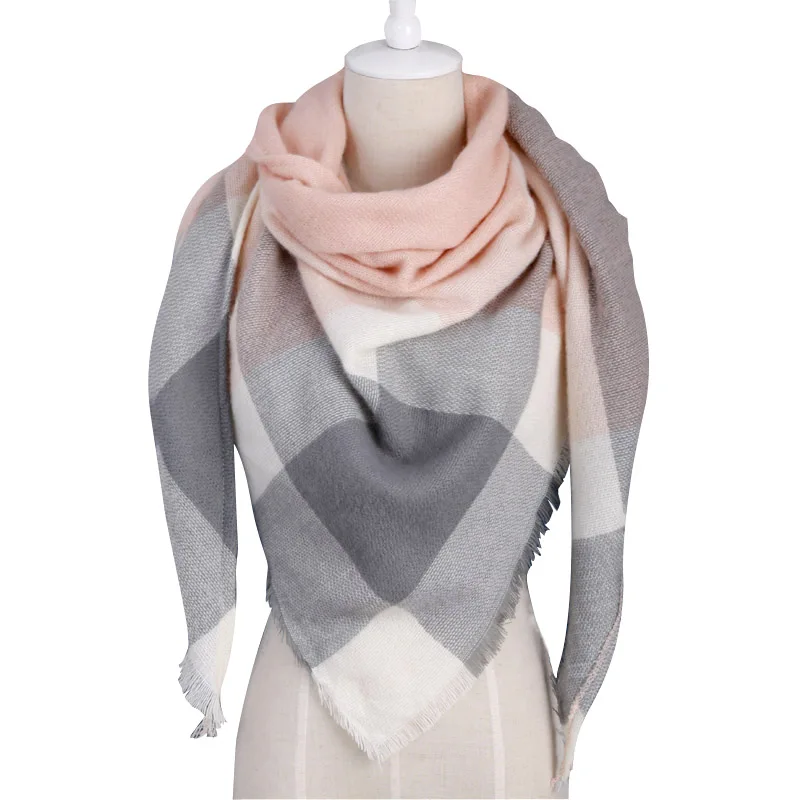 Winter Scarf 2016 Brand triangle Tartan Cashmere Women Wool Plaid Blanket Pashmina Wrap Shawls and Scarves Hijab |