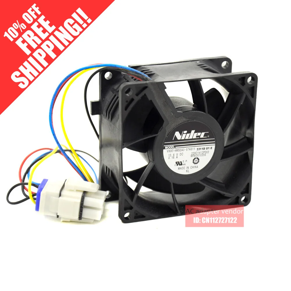 Новый V80E14MS2A3 57A611 NIDEC 0.16A 8038 8cm охлаждающий вентилятор|cooling fan|8cm fanfan |