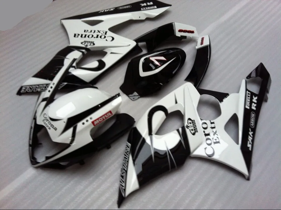 Комплект обтекателей под давлением для GSXR1000 K5 05 06 GSXR 1000 2005 2006 ABS пластиковый белый
