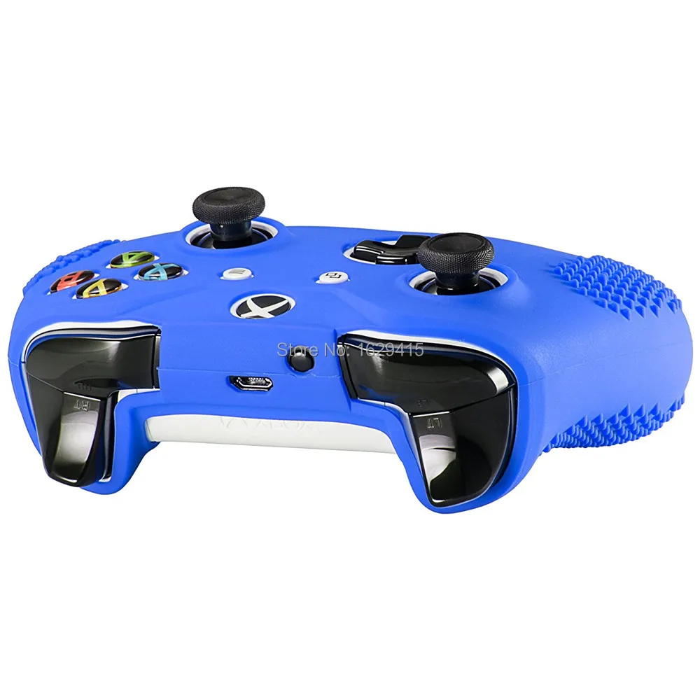 IVYUEEN 2 x мягкий Противоскользящий силиконовый резиновый чехол для Xbox One X S тонкий контроллер+ 4 x палочки для большого пальца