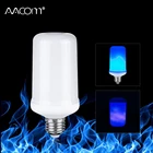 Светодиодсветодиодный лампа E27 с эффектом синего пламени, 4 режима, 85-265 в