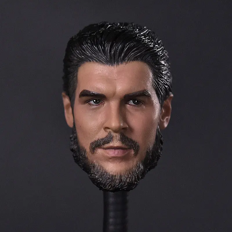 Высококачественная Мужская голова в масштабе 1:6 лепка Che Guevara резьба модель